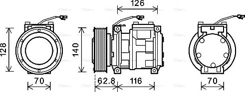 Ava Quality Cooling JDAK014 - Компрессор кондиционера avtokuzovplus.com.ua