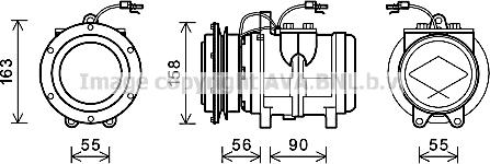 Ava Quality Cooling JDK021 - Компресор, кондиціонер autocars.com.ua