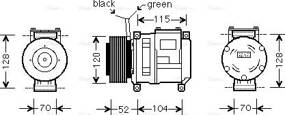 Ava Quality Cooling JDAK022 - Компресор, кондиціонер autocars.com.ua