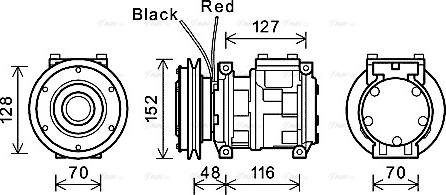 Ava Quality Cooling JDAK028 - Компресор, кондиціонер autocars.com.ua