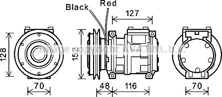 Ava Quality Cooling JDK028 - Компресор, кондиціонер autocars.com.ua