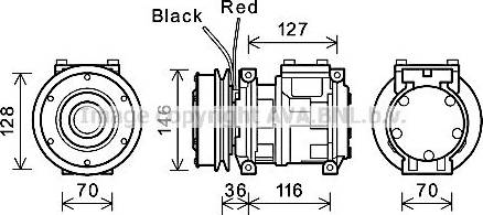 Ava Quality Cooling JDAK030 - Компресор, кондиціонер autocars.com.ua