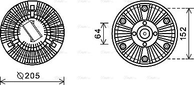 Ava Quality Cooling JDC034 - Сцепление, вентилятор радиатора avtokuzovplus.com.ua