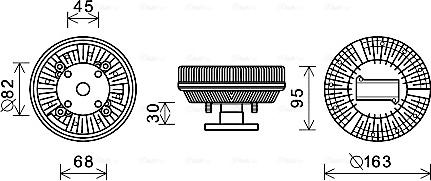 Ava Quality Cooling JDC048 - Зчеплення, вентилятор радіатора autocars.com.ua