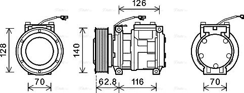 Ava Quality Cooling JDK014 - Компрессор кондиционера avtokuzovplus.com.ua