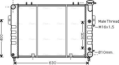 Ava Quality Cooling JE 2037 - Радіатор, охолодження двигуна autocars.com.ua