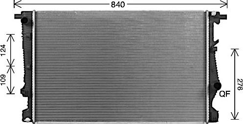 Ava Quality Cooling JE2080 - Радіатор, охолодження двигуна autocars.com.ua