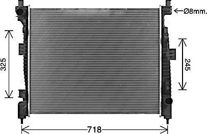 Ava Quality Cooling JE2088 - Радиатор, охлаждение двигателя avtokuzovplus.com.ua