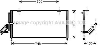 AVA JE5026 - Конденсатор, кондиціонер autocars.com.ua