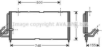 AVA JE5028 - Конденсатор, кондиціонер autocars.com.ua