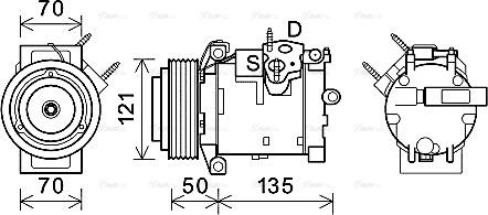 Ava Quality Cooling JEAK066 - Компрессор кондиционера avtokuzovplus.com.ua