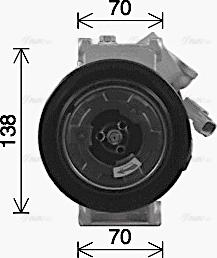 Ava Quality Cooling JEAK086 - Компресор, кондиціонер autocars.com.ua