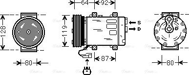 Ava Quality Cooling JE K029 - Компресор, кондиціонер autocars.com.ua