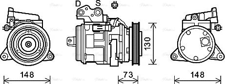 Ava Quality Cooling JEK063 - Компресор, кондиціонер autocars.com.ua