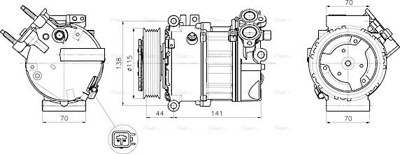 Ava Quality Cooling JRAK061 - Компрессор кондиционера avtokuzovplus.com.ua