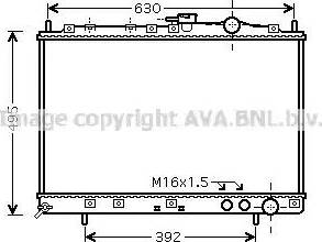 AVA KA2037 - Радіатор, охолодження двигуна autocars.com.ua