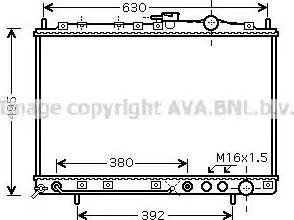 AVA KA2038 - Радіатор, охолодження двигуна autocars.com.ua