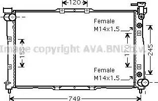 Ava Quality Cooling KA2040 - Радіатор, охолодження двигуна autocars.com.ua