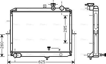 Ava Quality Cooling KA2053 - Радіатор, охолодження двигуна autocars.com.ua