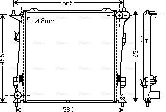 Ava Quality Cooling KA2098 - Радіатор, охолодження двигуна autocars.com.ua