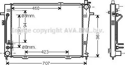 Ava Quality Cooling KA2132 - Радіатор, охолодження двигуна autocars.com.ua