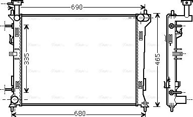 Ava Quality Cooling KA2160 - Радіатор, охолодження двигуна autocars.com.ua