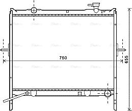 AVA KA2180 - Радіатор, охолодження двигуна autocars.com.ua