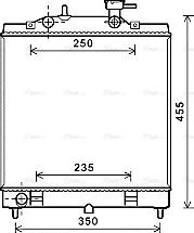 AVA KA2182 - Радіатор, охолодження двигуна autocars.com.ua