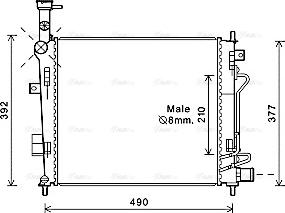 Ava Quality Cooling KA2190 - Радиатор, охлаждение двигателя avtokuzovplus.com.ua