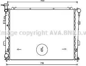 Ava Quality Cooling KA2226 - Радіатор, охолодження двигуна autocars.com.ua