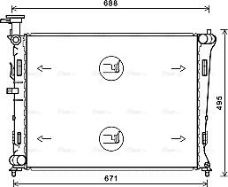 Ava Quality Cooling KA2237 - Радіатор, охолодження двигуна autocars.com.ua