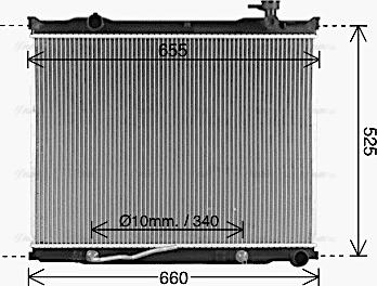 AVA KA2337 - Радіатор, охолодження двигуна autocars.com.ua