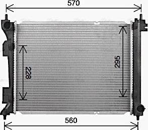 Ava Quality Cooling KA2343 - Радіатор, охолодження двигуна autocars.com.ua