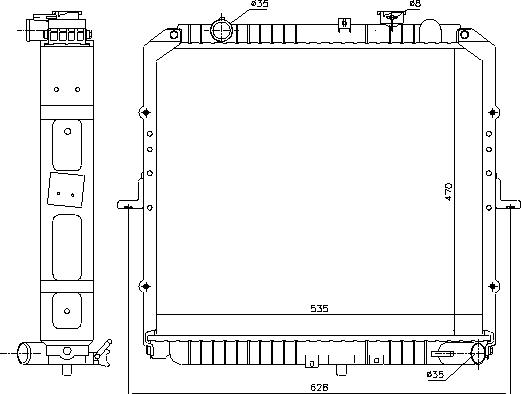 Ava Quality Cooling KA2347 - Радіатор, охолодження двигуна autocars.com.ua