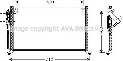 AVA KA5060 - Конденсатор, кондиціонер autocars.com.ua
