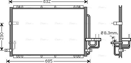 Ava Quality Cooling KA5092 - Конденсатор, кондиціонер autocars.com.ua