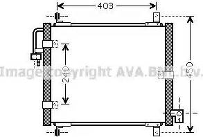 AVA KA5101 - Конденсатор, кондиціонер autocars.com.ua
