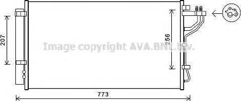 Ava Quality Cooling KA5255 - Конденсатор, кондиціонер autocars.com.ua