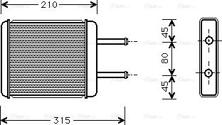 Ava Quality Cooling KA6007 - Теплообмінник, опалення салону autocars.com.ua