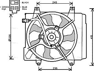 Ava Quality Cooling KA7521 - Вентилятор, охолодження двигуна autocars.com.ua