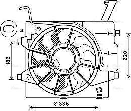 Ava Quality Cooling KA7536 - Вентилятор, охолодження двигуна autocars.com.ua