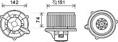 Ava Quality Cooling KA8224 - Вентилятор салону autocars.com.ua