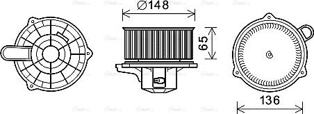 Ava Quality Cooling KA8240 - Вентилятор салону KIA PICANTO 2004 вир-во AVA autocars.com.ua