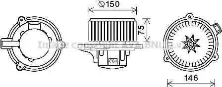 Ava Quality Cooling KA8241 - Електродвигун, вентиляція салону autocars.com.ua