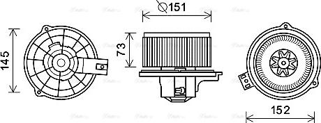 Ava Quality Cooling KA8266 - Вентилятор салона avtokuzovplus.com.ua