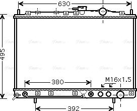 AVA KAA2038 - Радіатор, охолодження двигуна autocars.com.ua