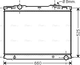 AVA KAA2133 - Радіатор, охолодження двигуна autocars.com.ua