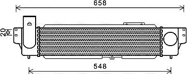 Ava Quality Cooling KAA4140 - Интеркулер, теплообменник турбины avtokuzovplus.com.ua