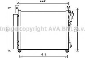 Ava Quality Cooling KAA5158 - Конденсатор, кондиціонер autocars.com.ua