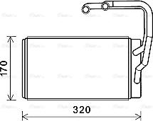 Ava Quality Cooling KAA6263 - Теплообмінник, опалення салону autocars.com.ua